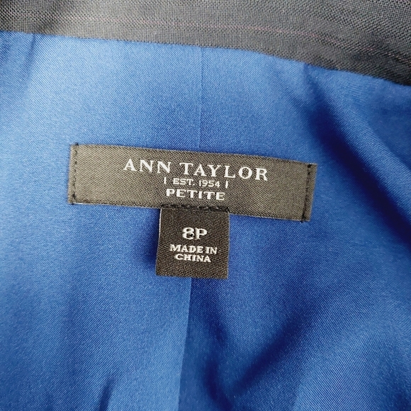 Ann Taylor Black Long Sleeve One Button Classic Formal Blazer 6068 - Picture 5 of 8